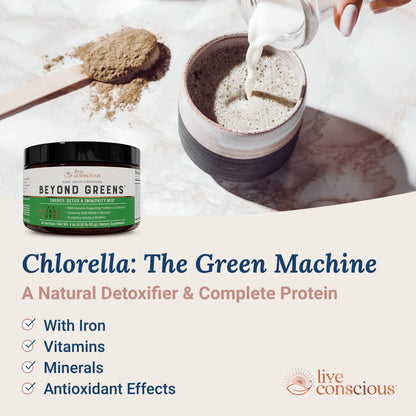 Live Conscious Beyond Greens Matcha Powder – Immune Support & Energy, 2-Pack (30 Servings)