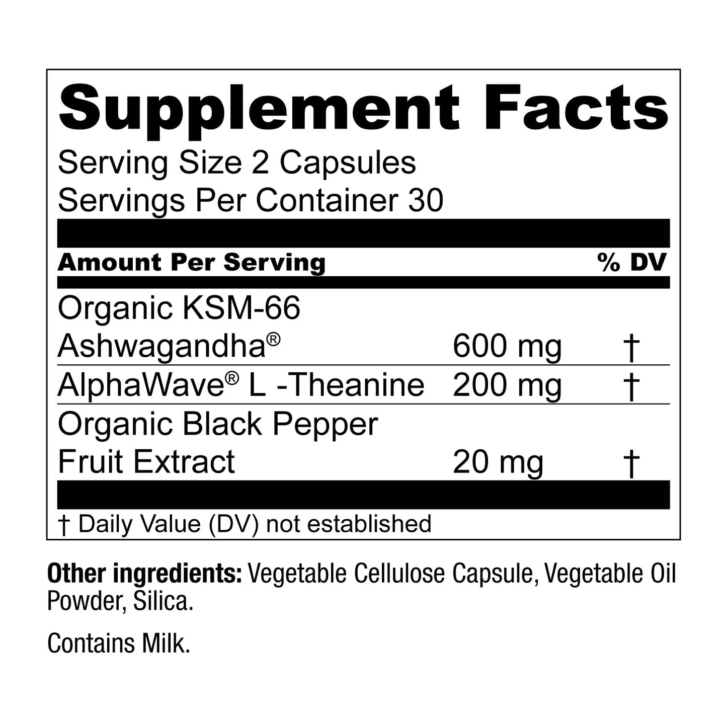 KSM-66 Ashwagandha with L-Theanine & AlphaWave – ZenWell 60 Caps