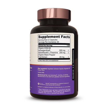 KSM-66 Ashwagandha with L-Theanine & AlphaWave – ZenWell 60 Caps