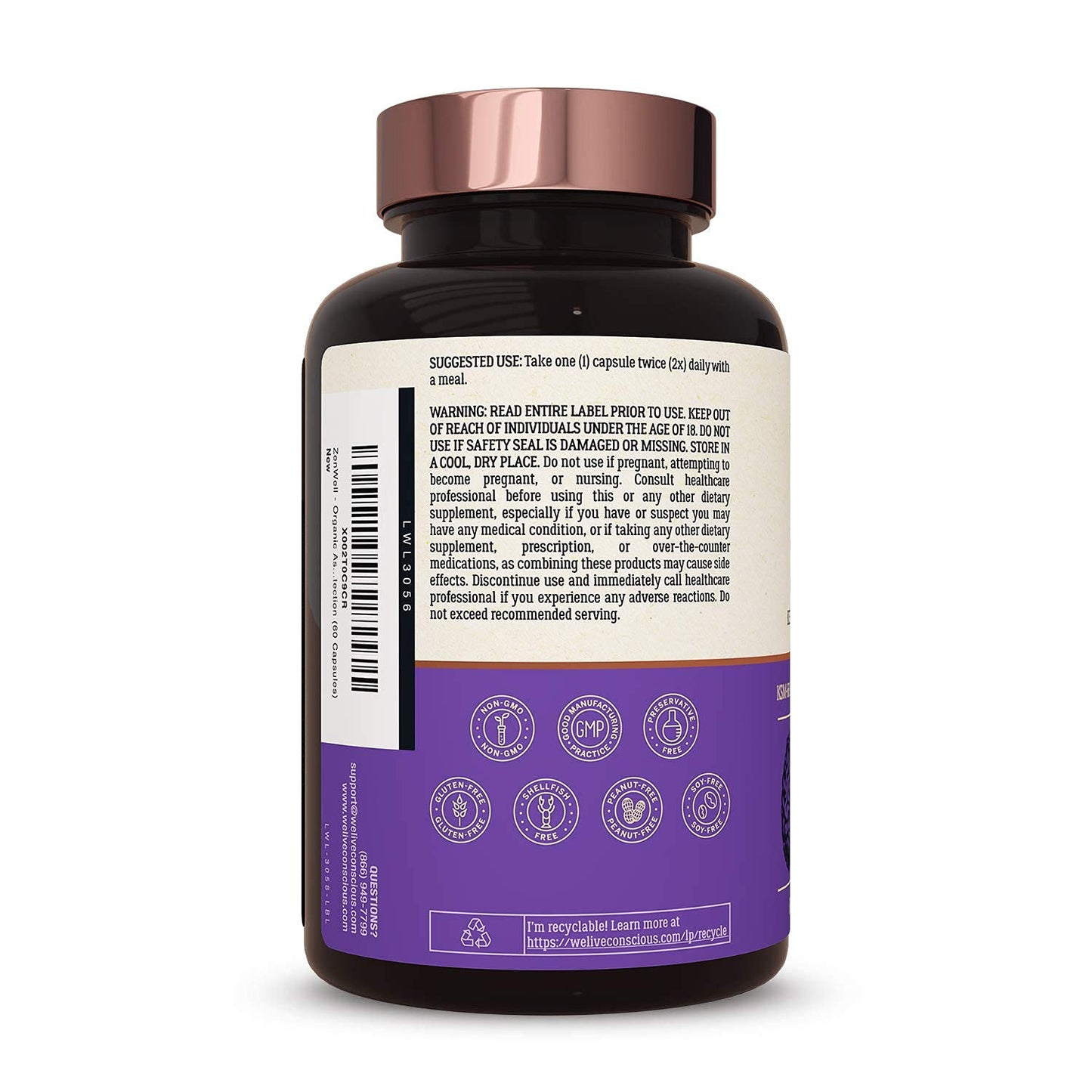 KSM-66 Ashwagandha with L-Theanine & AlphaWave – ZenWell 60 Caps