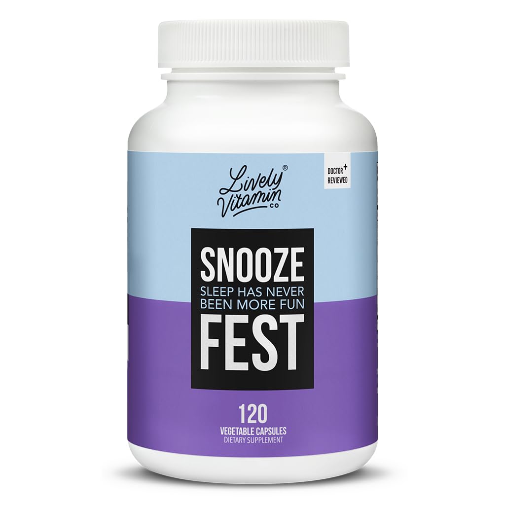 LIVELY VITAMIN CO Snooze Fest | Full REM Sleep Support, Relaxation & Recovery | 120 Count