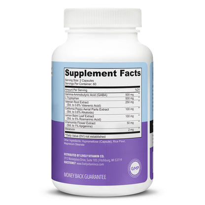 LIVELY VITAMIN CO Snooze Fest | Full REM Sleep Support, Relaxation & Recovery | 120 Count
