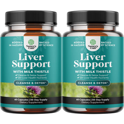 Natures Craft Liver Cleanse Detox & Repair 2 Pack — Milk Thistle Liver Support