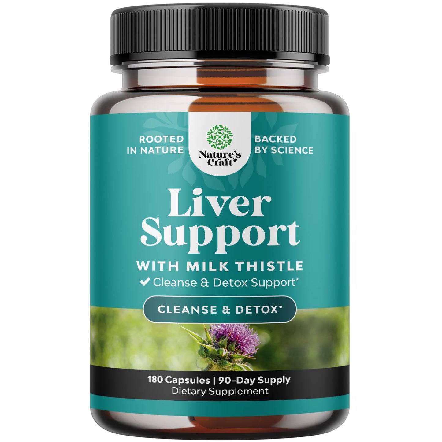 Natures Craft Liver Cleanse Detox & Repair 180 Capsules | Herbal Liver Support with Milk Thistle