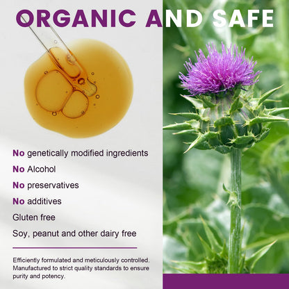 Milk Thistle Liver Detox Drops – Organic 2 Pack, 1 oz | Gluten-Free, Non-GMO