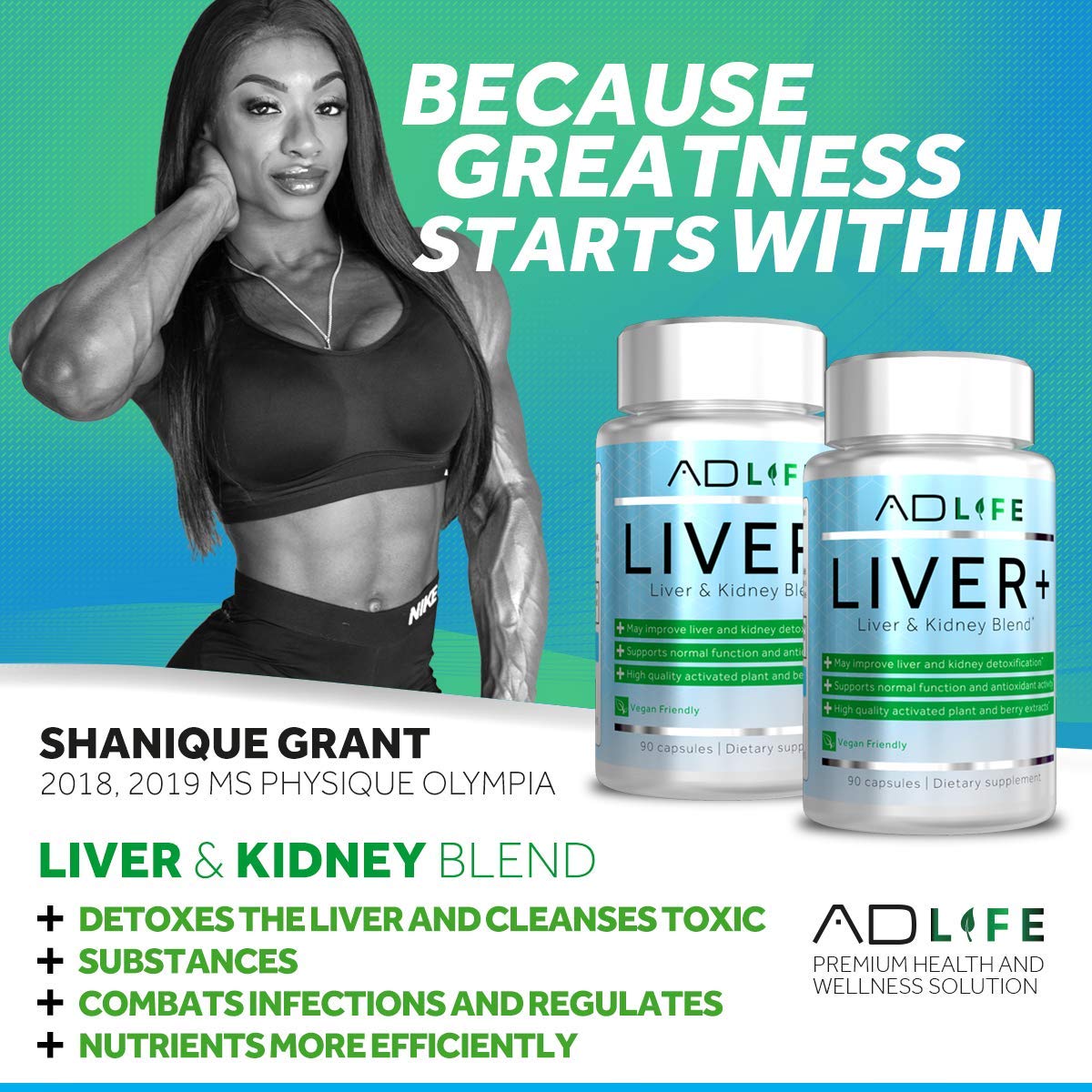 Project AD Liver+ Liver Cleanse & Detox — Liver Support Supplement (90 Capsules)