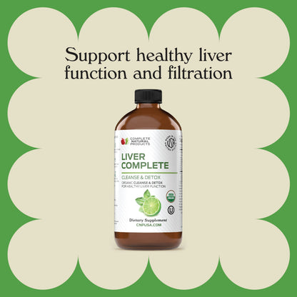 Complete Natural Products Liver Complete 12oz – Organic Liquid Liver Support & Detox
