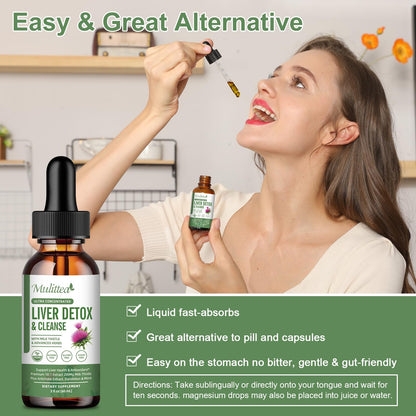 Liver Health Drops – Detox & Repair with Milk Thistle, Artichoke & Dandelion (60ml)