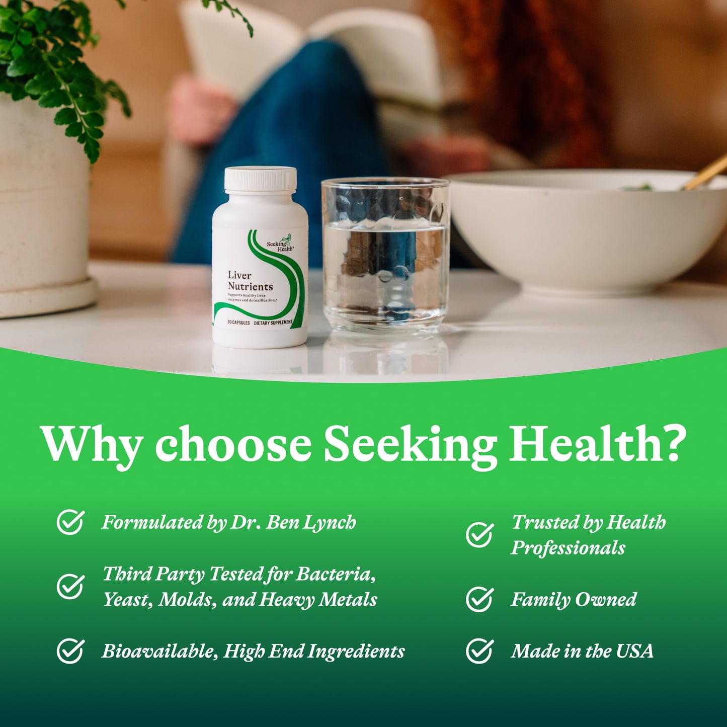 Seeking Health Liver Nutrients – Glutathione Support with Milk Thistle, Alpha-Lipoic Acid & NAC – 60 Capsules