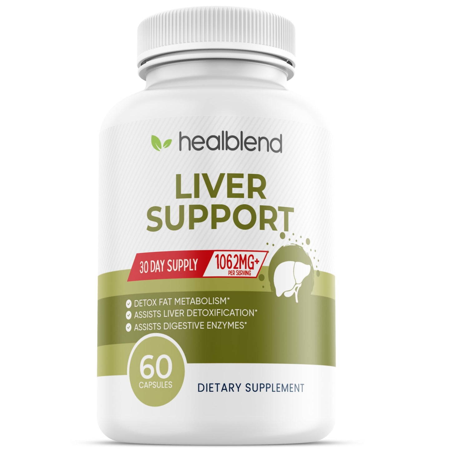 Liver Support - Natural Milk Thistle & Zinc Detox Supplement | 60 Veggie Capsules (30 Days Supply)