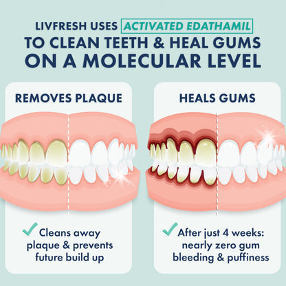 LIVFRESH Toothpaste Gel - Clinically Proven Plaque Removal 250% Better | Gum Health 190% Better | SLS Free Wintergreen 2-Pack