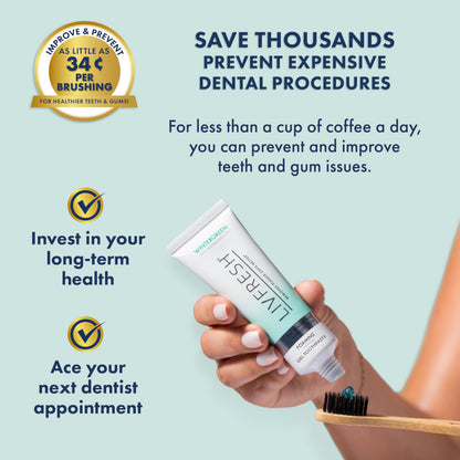 LIVFRESH Toothpaste Gel - Clinically Proven Plaque Removal 250% Better | Gum Health 190% Better | SLS Free Wintergreen 2-Pack