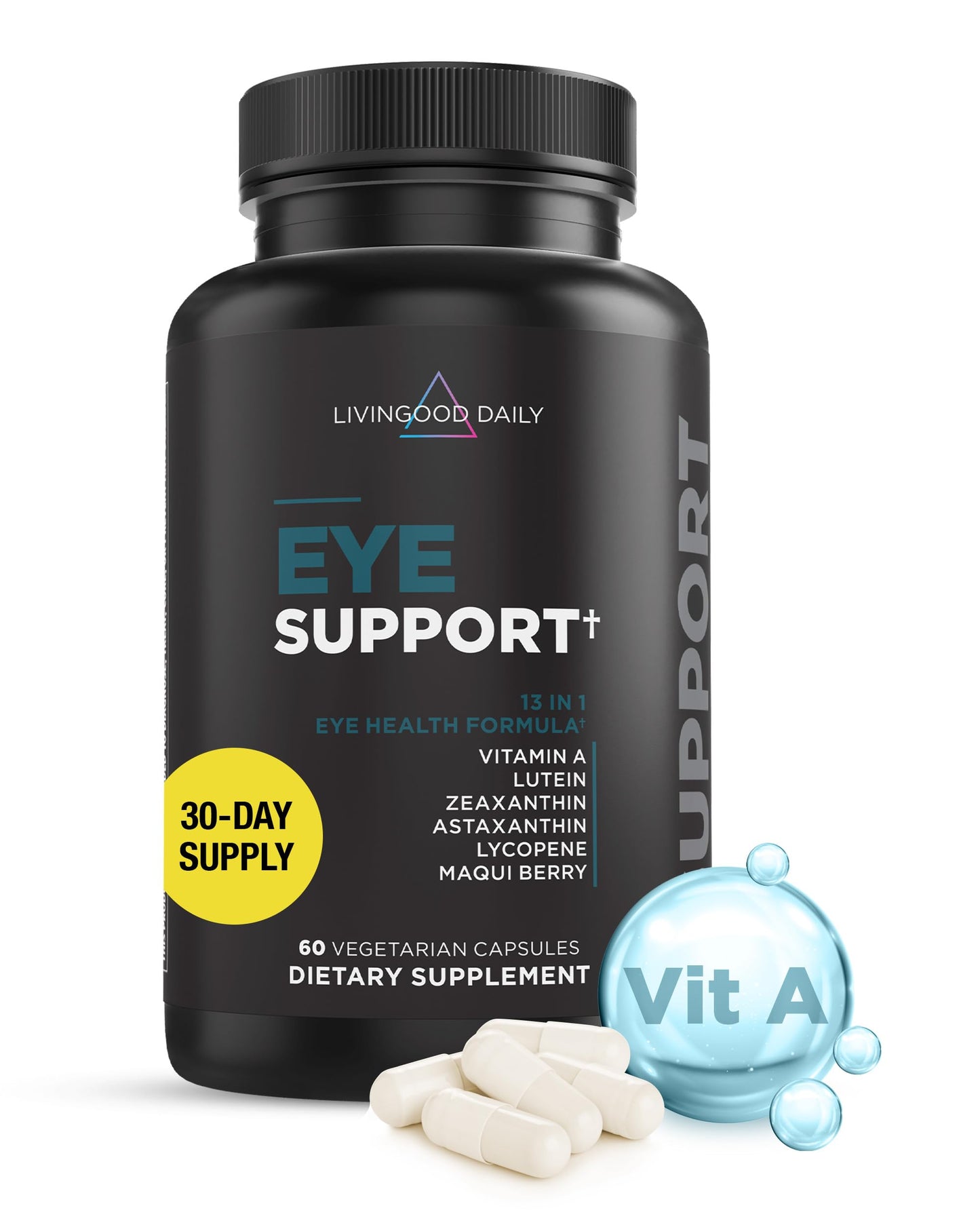 Livingood Daily Eye Support – 13-in-1 Vision Vitamin (Vegan, 60 Capsules)