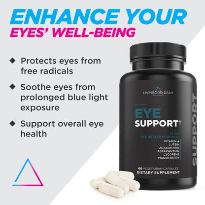 Livingood Daily Eye Support – 13-in-1 Vision Vitamin (Vegan, 60 Capsules)