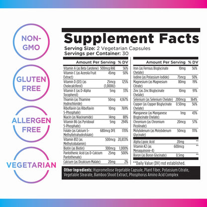 Livingood Daily Methylated Multivitamin for Women & Men – 60 Capsules