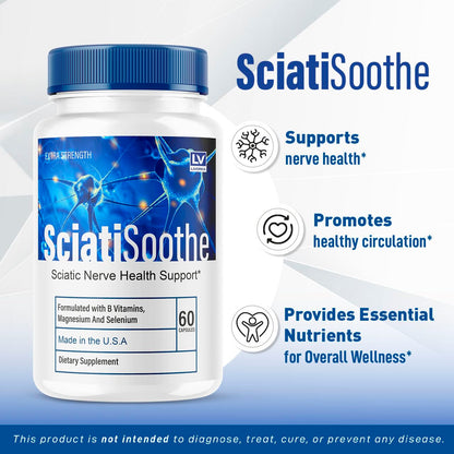 LIVORKA 5 Pack Sciatisoothe – Sciatisoothe Supplement (300 Capsules)