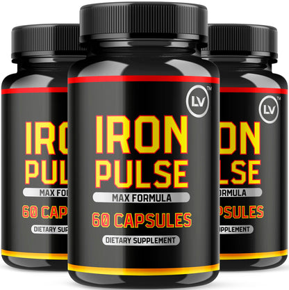 LIVORKA IronPulse Capsules (3 Pack) – IronPulse Max Formula, 180 Capsules