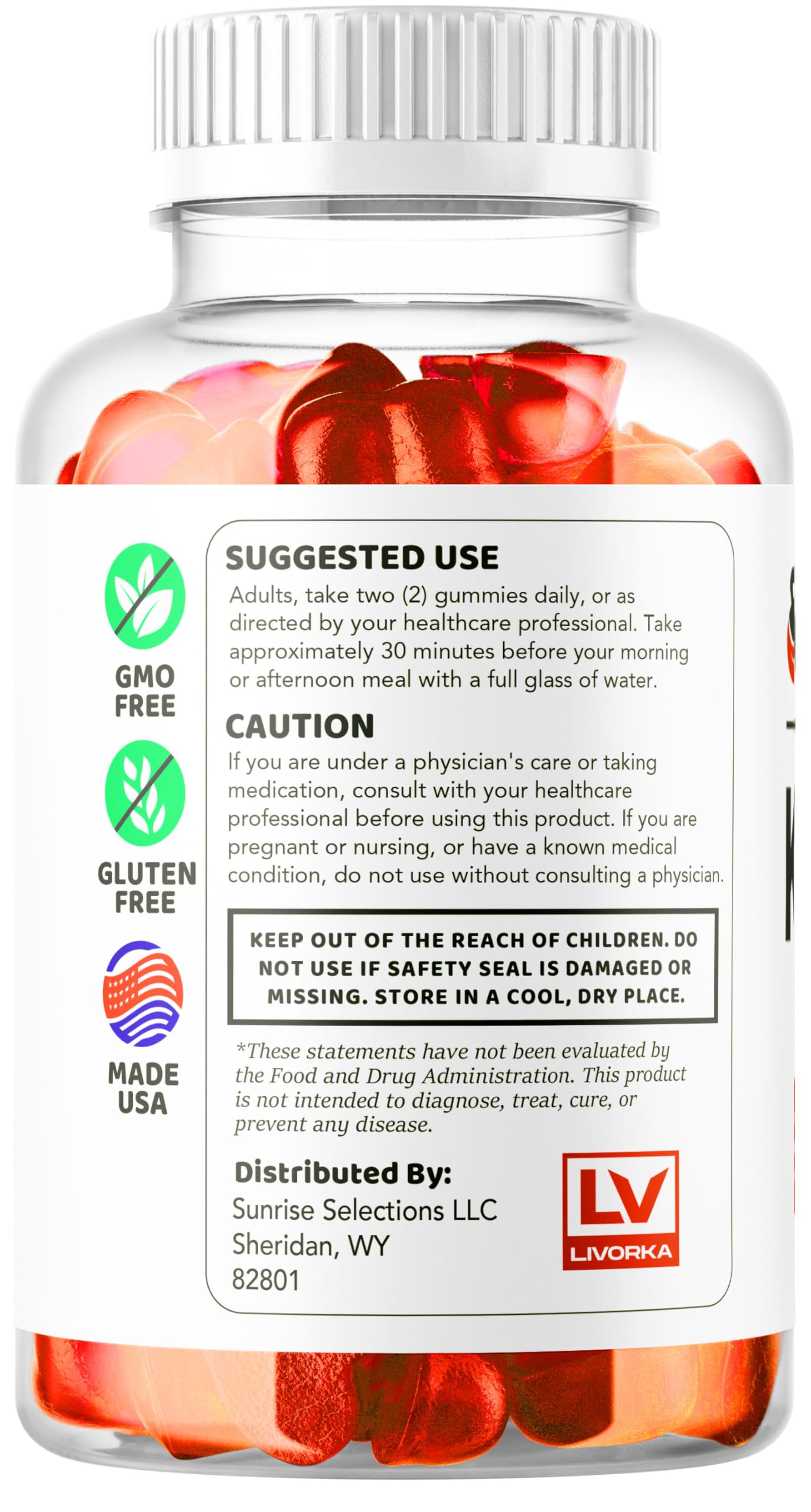 LIVORKA Keto Lean ACV Gummies – 2 Pack, 120 Gummies