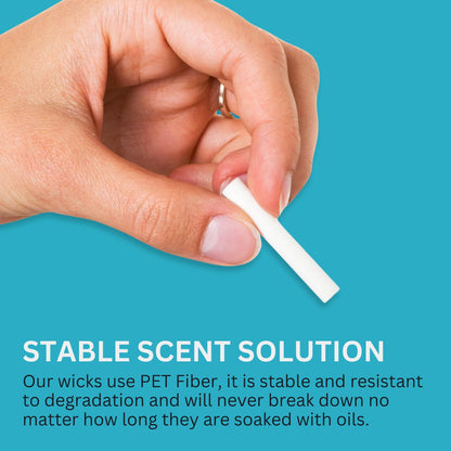 Wild Essentials 24 Pack Fiber Wick Inhaler Refills – 4 cm Blank Nasal Sticks for On-The-Go Aromatherapy