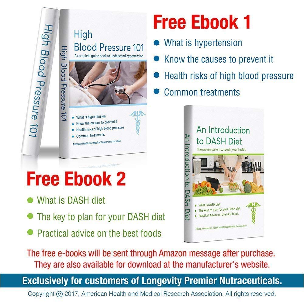 [2-Bottle Value Pack] Longevity Blood Pressure Formula - Scientifically Formulated with Hawthorn & 12+ Quality All Natural Herbs