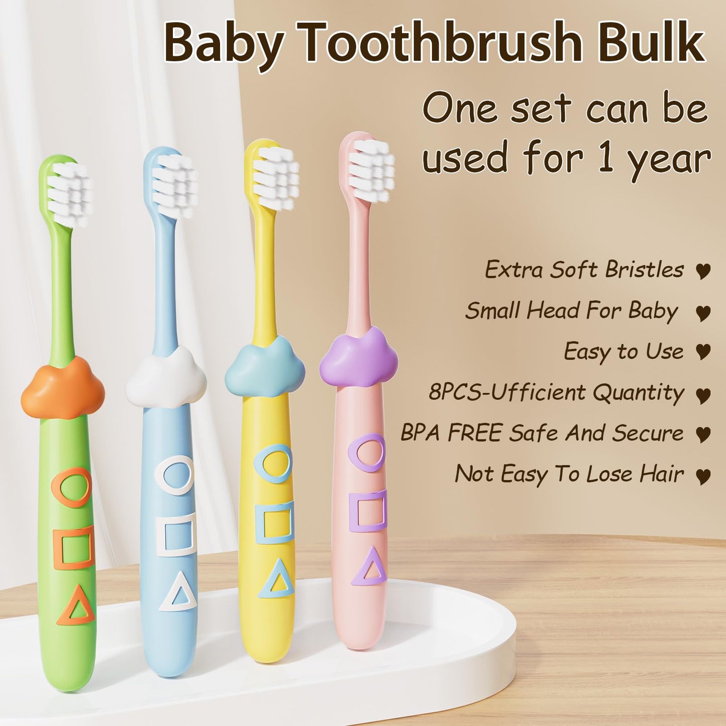 Lonlown 8 Pack Kids Toothbrushes – Soft Bristles for Toddlers 2-12
