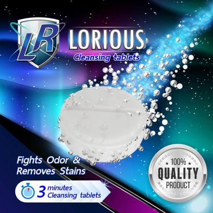 LORIOUS Retainer Cleaner Tablets (120 ct) – 4 Months of Daily Cleaning for Retainers, Aligners, Dentures and Mouth Guards