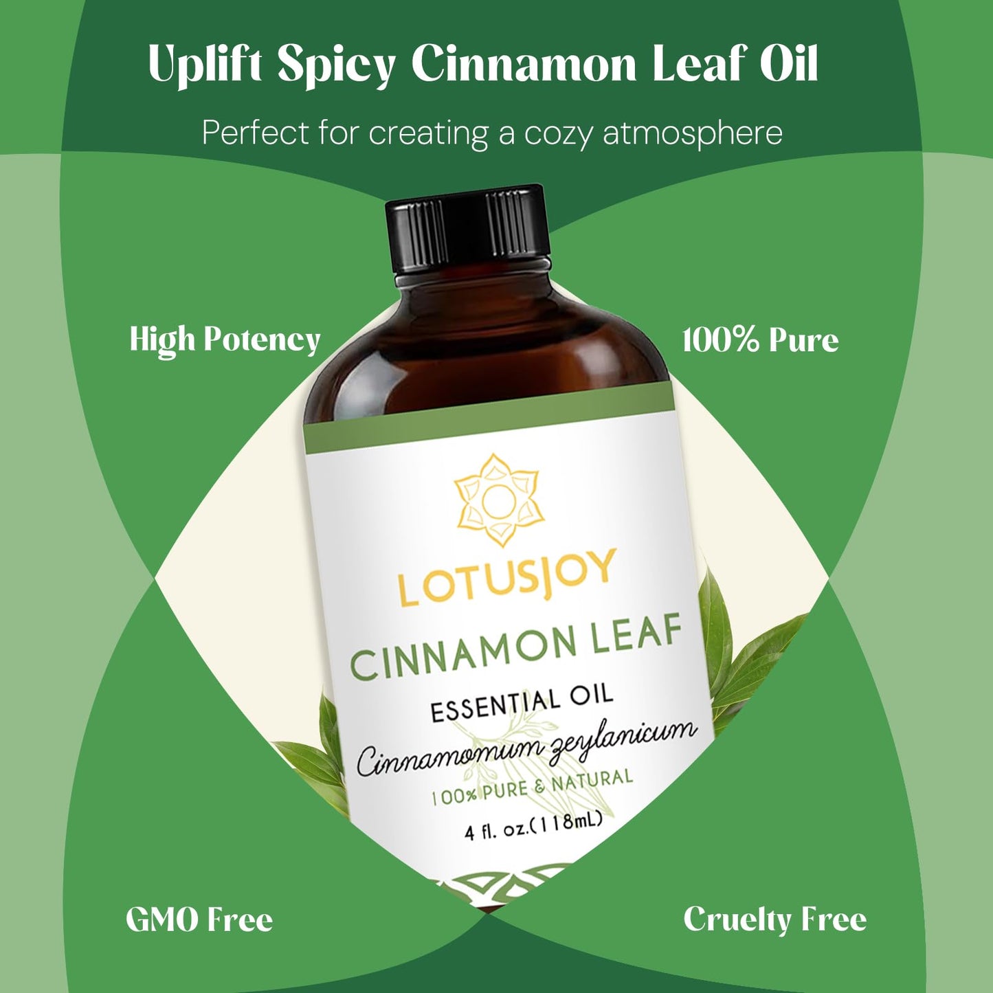 LOTUSJOY Cinnamon Leaf Oil Essential Oil 4 Oz – Room Spray & Diffuser