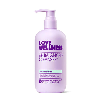 Love Wellness pH Balancing Cleanser | Fragrance-Free Feminine Wash for Sensitive Skin (10 oz)