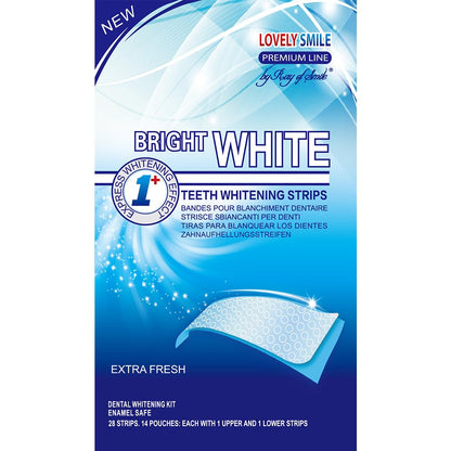 Lovely Smile Premium Teeth Whitening Strips – Enamel Safe, White Teeth in 1 Hour, No Slip & No Sensitivity | 28 Mint Strips by Ray of Smile