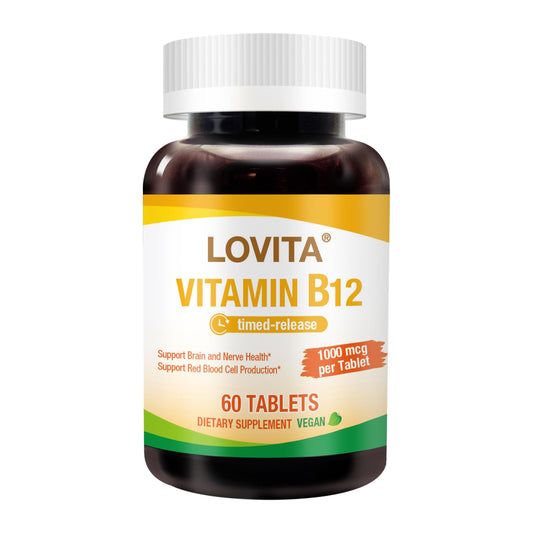 LOVITA Vitamin B12 1000mcg – 60 Timed-Release Tablets