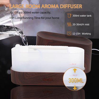 LOVME Flame Aromatherapy Humidifier - 300ml - Auto Shut-Off - Large Room Diffuser