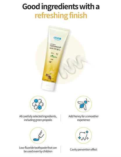 Low Fluoride Toothpaste with Propolis Extract – 50g x 4 Tubes