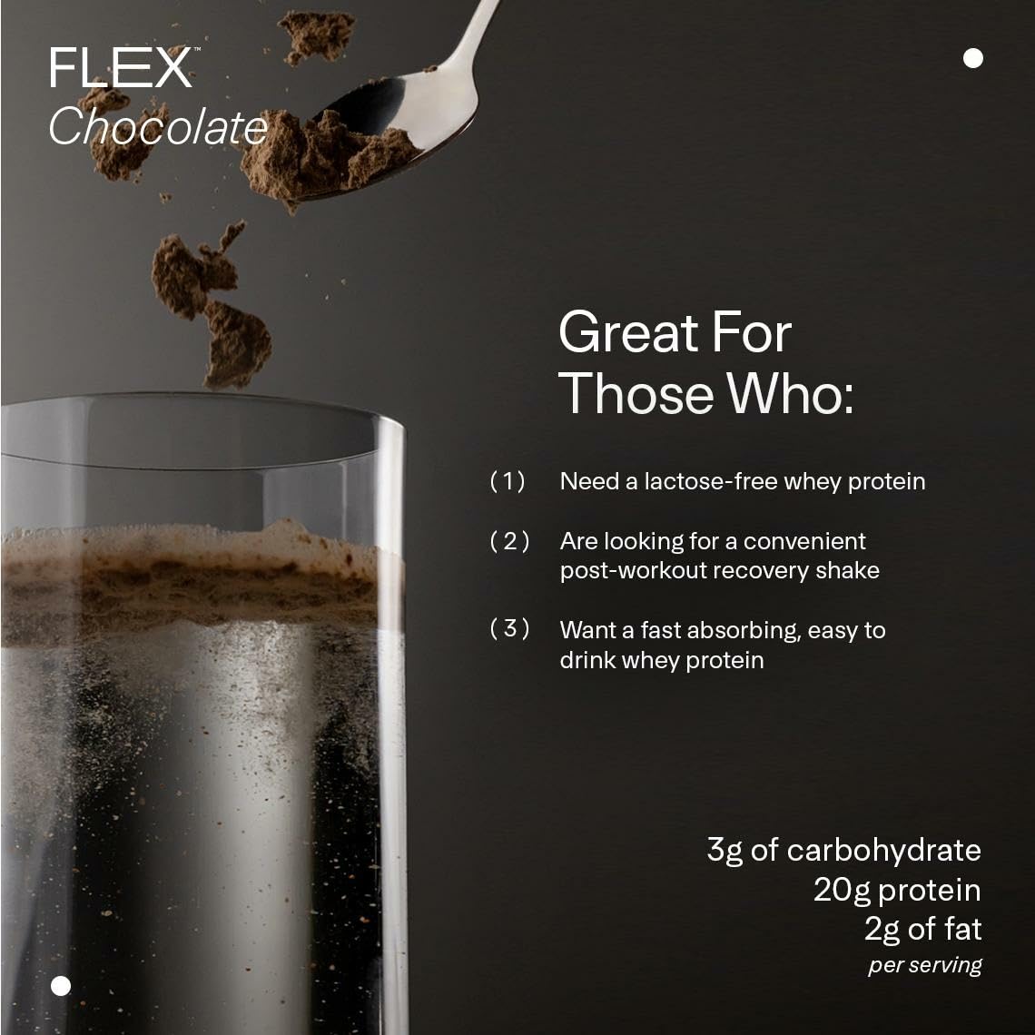 LTH Flex Whey Protein Isolate - Trusted by Life Time Members - Lactose-Free Protein Powder - for Post-Workout Recovery - Low Fat, No Sugar & Low Carb - Chocolate, 30 Servings