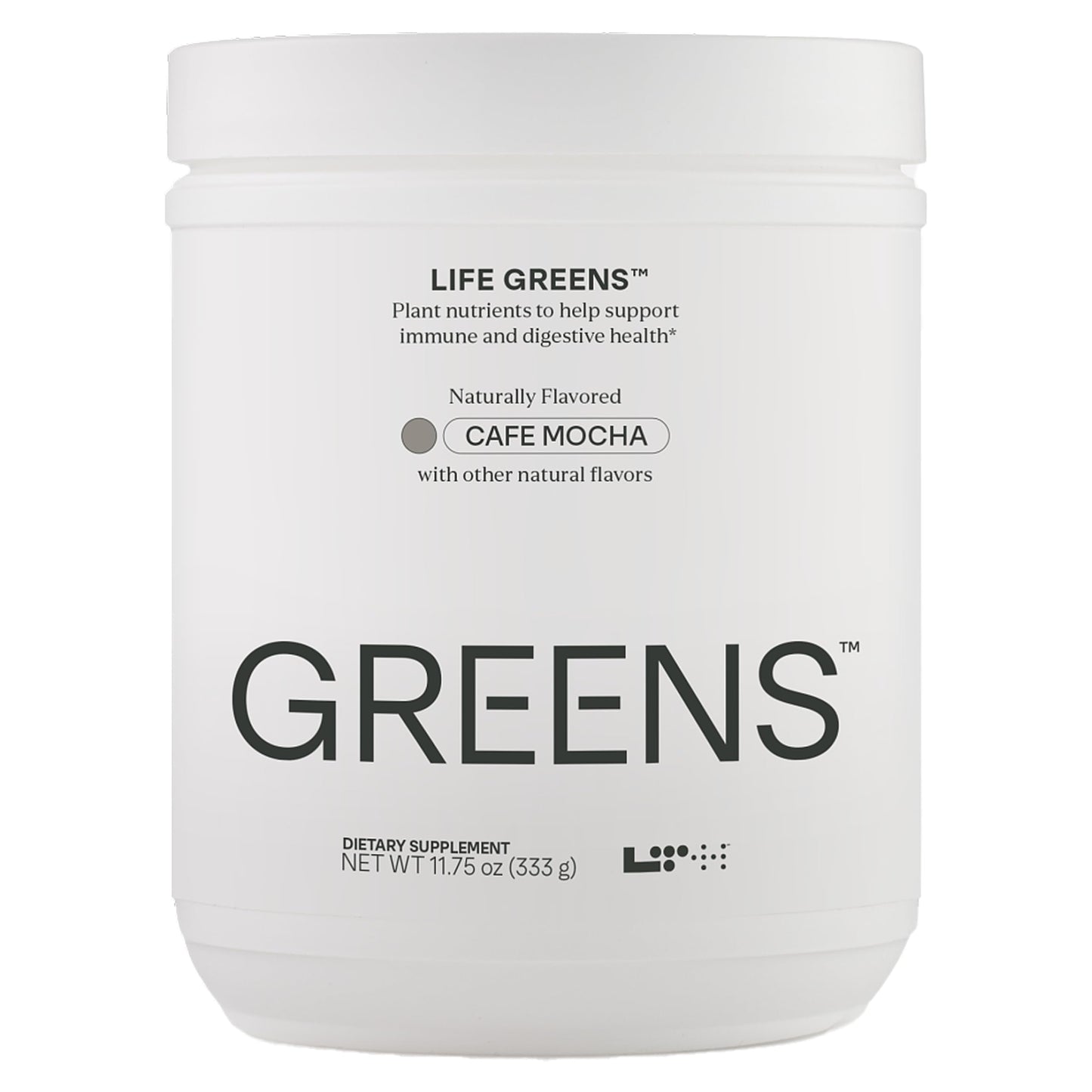 LTH Life Greens – Premium Superfood Powder with Probiotics & Enzymes (Cafe Mocha, 11.75 oz)