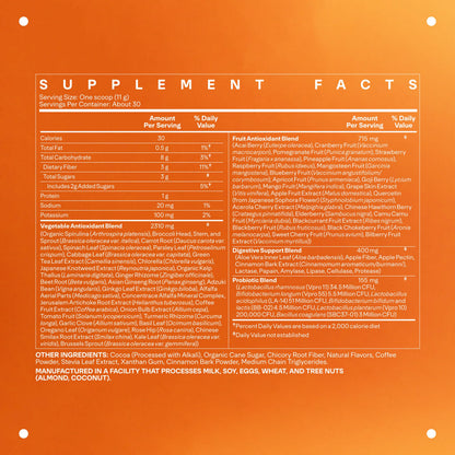 LTH Life Greens – Premium Superfood Powder with Probiotics & Enzymes (Cafe Mocha, 11.75 oz)