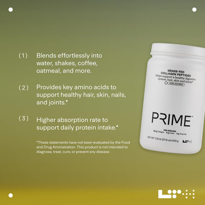LTH Prime Collagen Peptides - Grass-Fed, Unflavored - 30 Servings