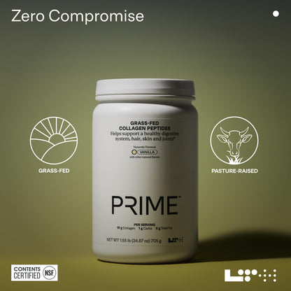 LTH Prime Collagen Peptides - Grass-Fed Vanilla, 30 Servings | Supports Joints, Digestive Health, Hair & Skin