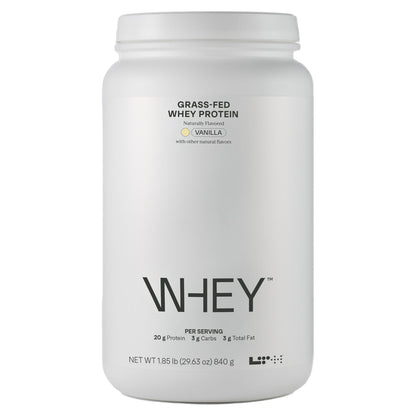 LTH Whey Protein - Grass-Fed Whey Protein Powder with Amino Acids | Lean Muscle & Recovery - Vanilla, 930 Grams