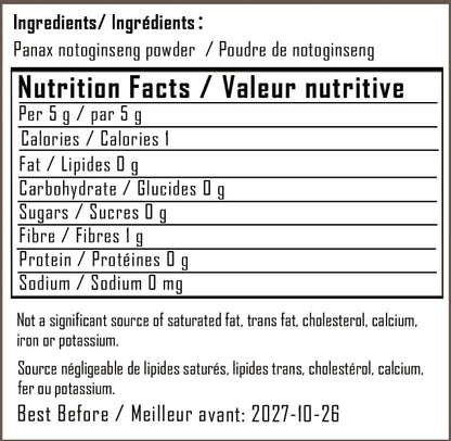 Tienchi Ginseng Powder – Panax Notoginseng Ultra Fine Herbal Powder for Circulation & Wellness | Lucentis 300g