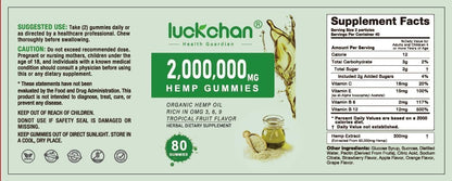 LUCKCHAN Hemp Gummies Advanced Extra Strength – 4-Pack for Sleep, Pain & Anxiety