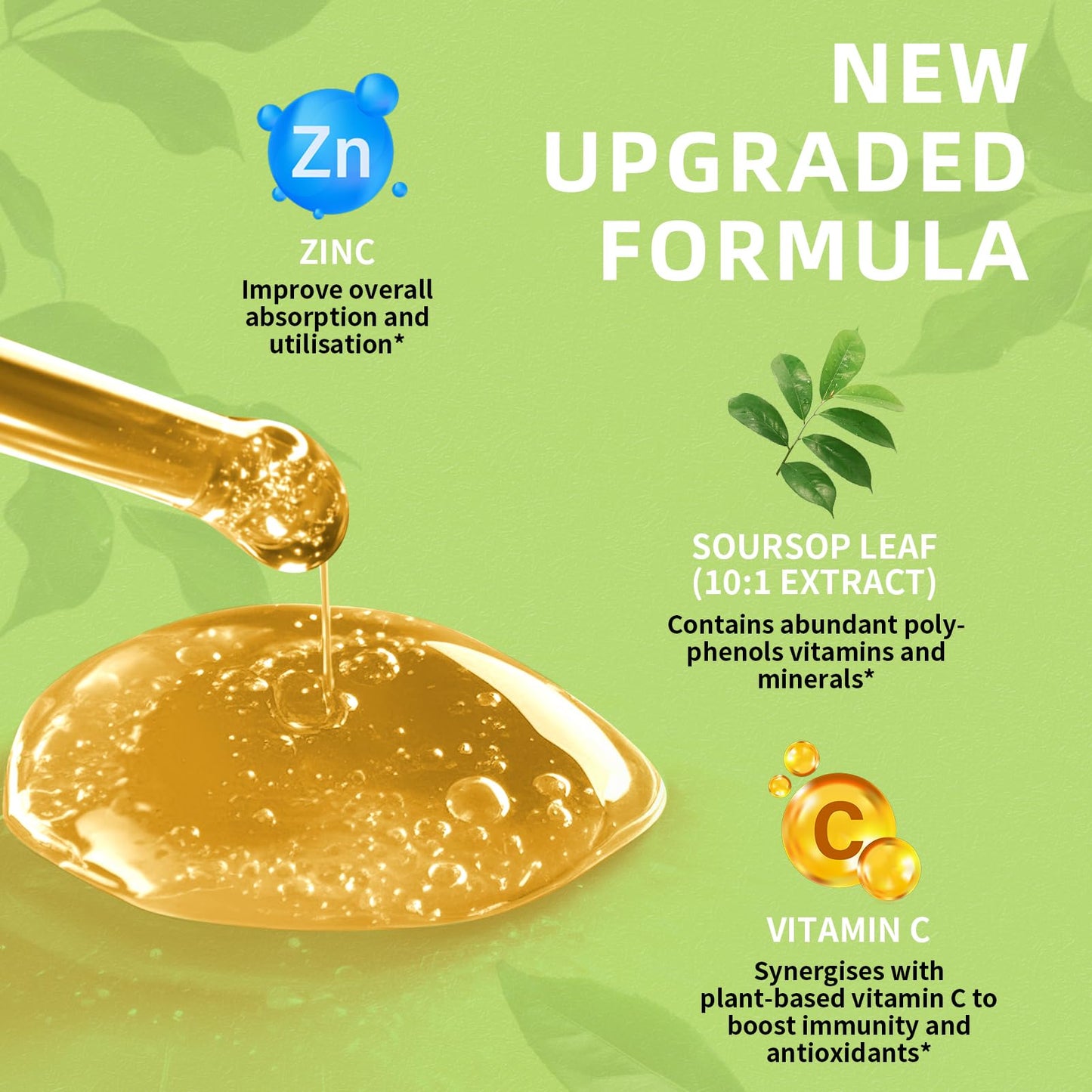 Lukaree 100% Organic Soursop Leaves Extract – 10x Concentrated Liquid Drops