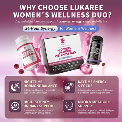 Lukaree Evening Primrose & Cranberry Wellness Duo – 30-Day Supply