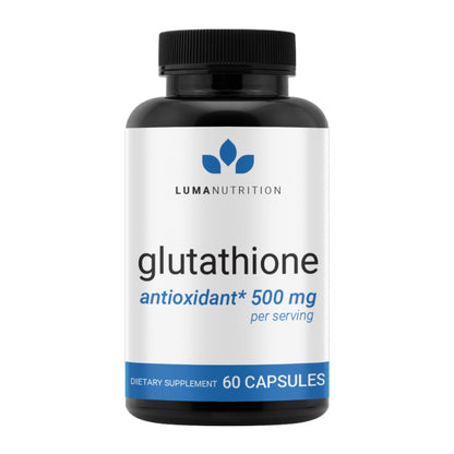 Luma Nutrition Glutathione 500mg – Antioxidant Support, Liver Health, 60 Capsules