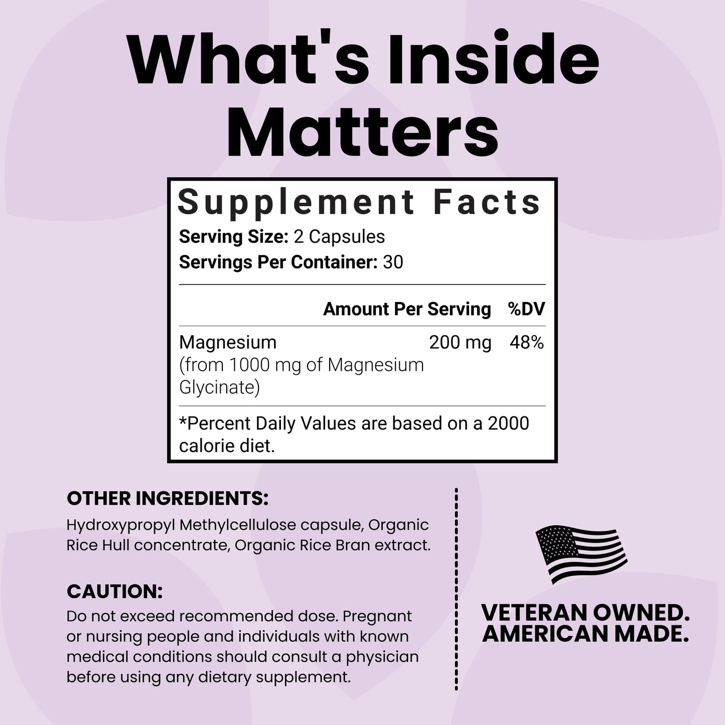Luma Nutrition Magnesium Glycinate 1000mg | 60 Veggie Capsules