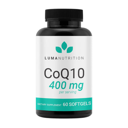 Luma Nutrition CoQ10 400mg Softgels – High-Absorption CoQ10 for Heart Health (60 Count)