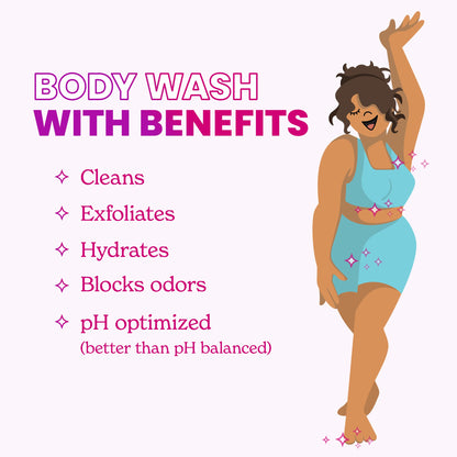 Lume Acidified Body Wash - 24 Hour Odor Control, Clean Tangerine, SLS & Paraben Free (8.5 oz Pack of 2)