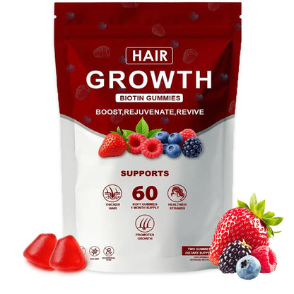 Lumin Hair Growth Gummies for Black Women – Biotin, Collagen & Botanicals | Non-GMO 60 Gummies
