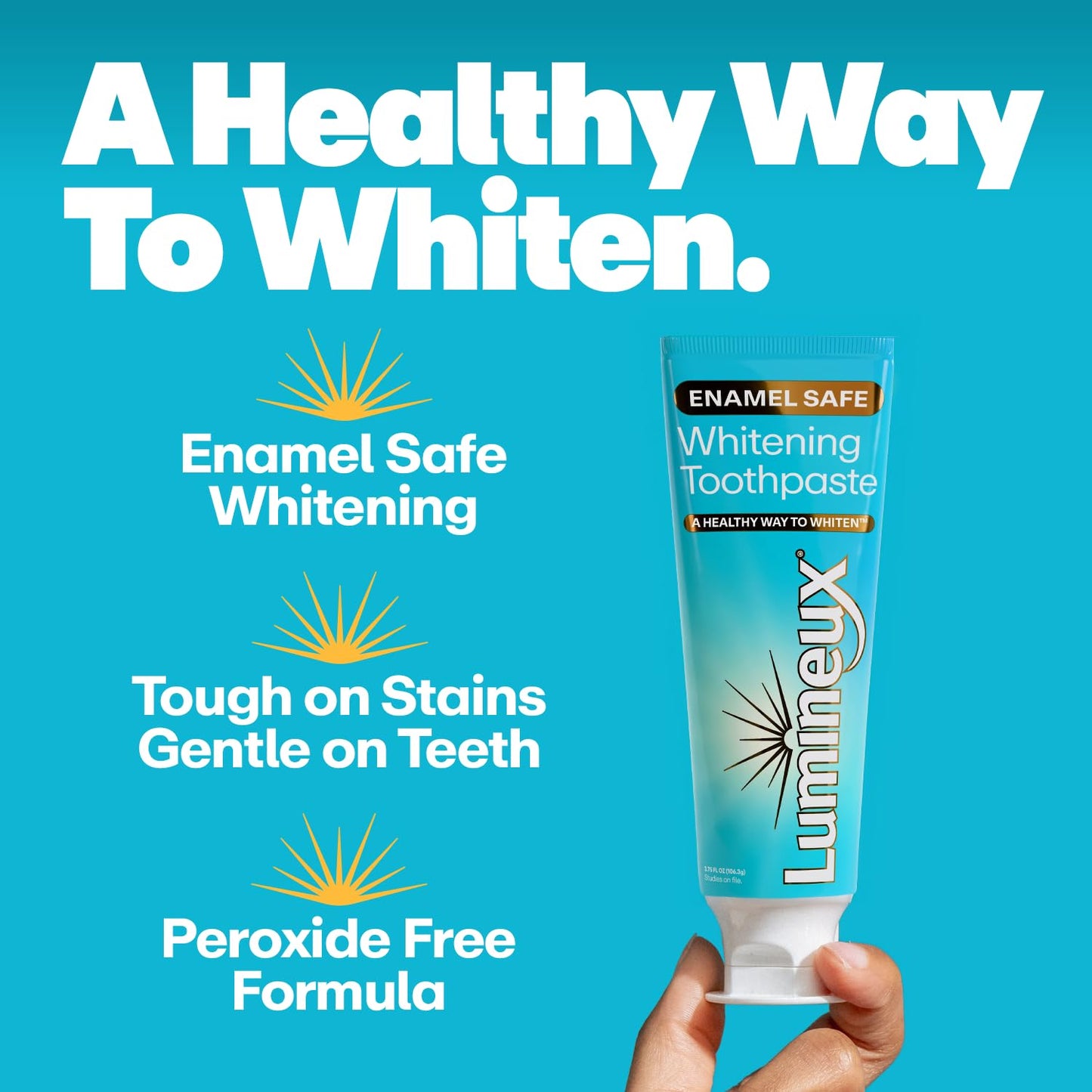 Lumineux Peroxide-Free Whitening Kit | 7 Treatments + Mouthwash, Toothpaste & Bamboo Brush