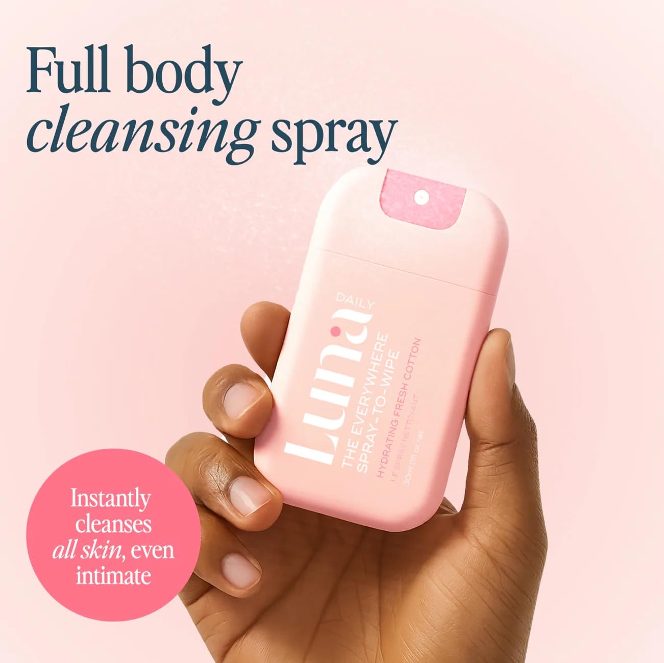 Luna Daily Body Cleansing Spray | Hydrating pH-Balanced Feminine & Body Mist (30ml)
