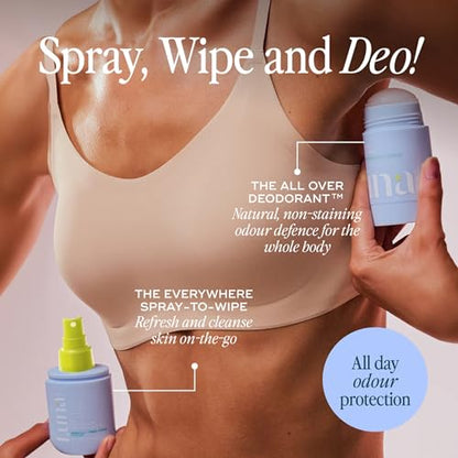 Luna Daily The Everywhere Spray-To-Wipe: Cooling Body Mist & pH-Balanced Feminine Care (80ml)